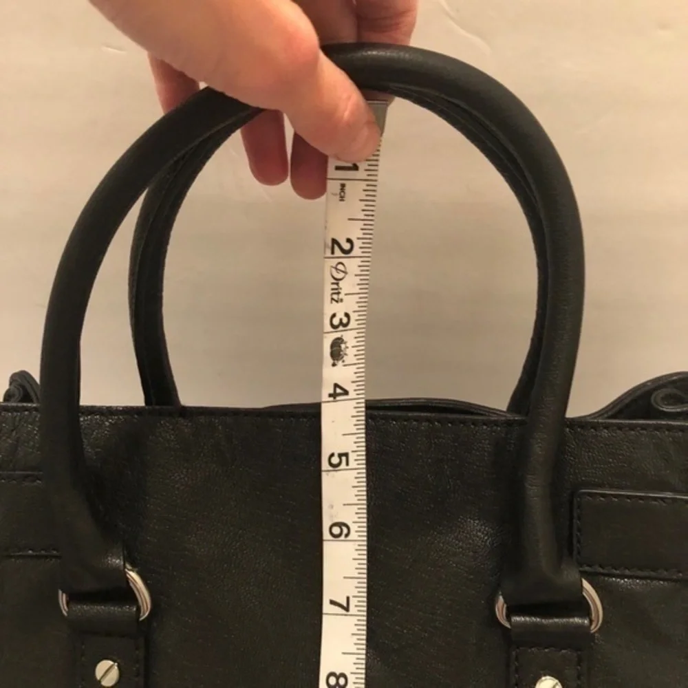 Michael kors black leather Hamilton satchel bag
